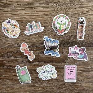 Bookish Vinyl Stickers, Set of 10